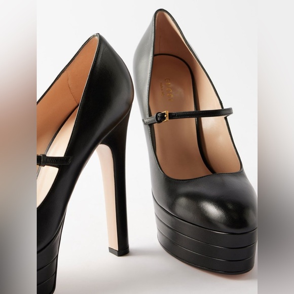 GUCCI Leather Platform Pumps - Picture 2 of 11